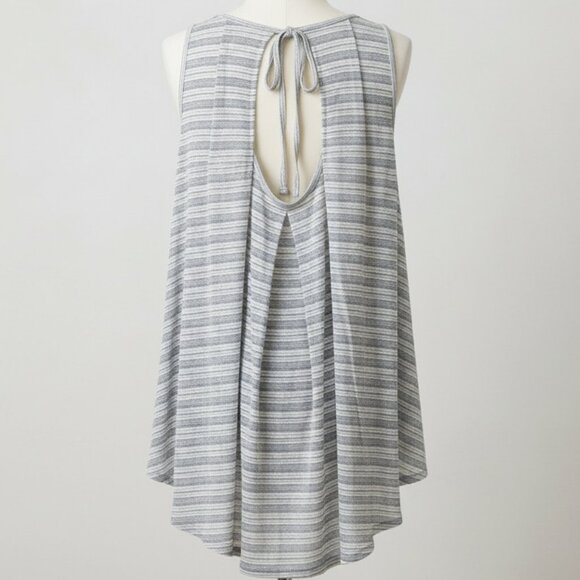 NWOT Free People Ivory Navy High-Low Tie Tank XS - Picture 7 of 12